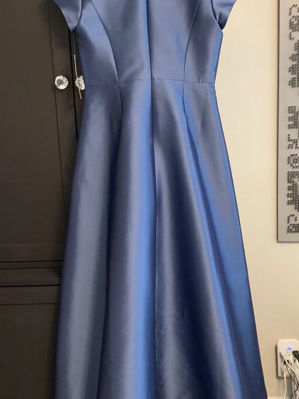 Theia Blue Sequinned Cocktail Dress - Picture 2 of 7